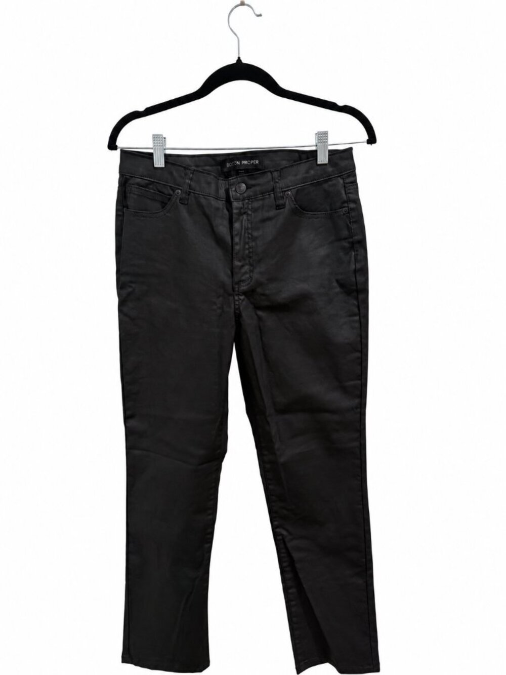 Boston Proper Size 8 Coated Black Jeans - Picture 3 of 3